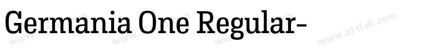 Germania One Regular字体转换